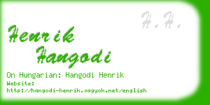 henrik hangodi business card